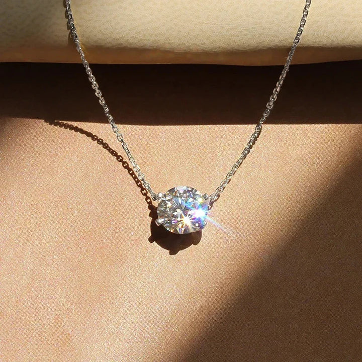 Collier Solitaire en Cristal Élégant