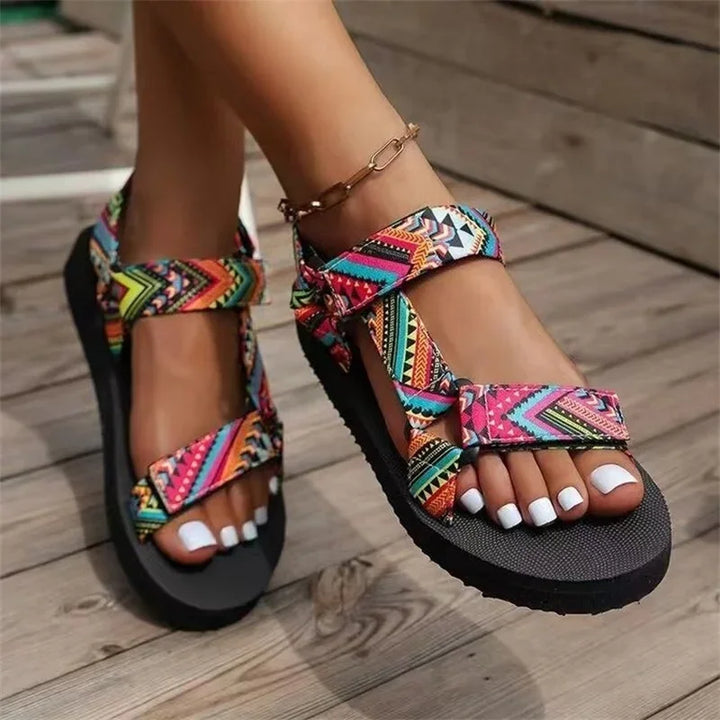 Glenda | summer adventure print sandals