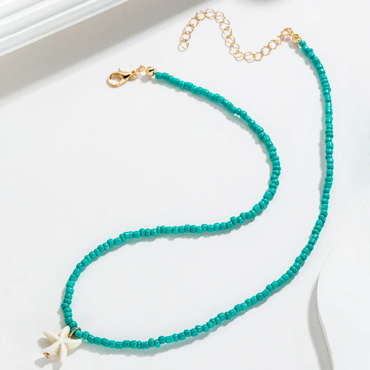 Collier Étoile de Mer Turquoise Chic Bohémien