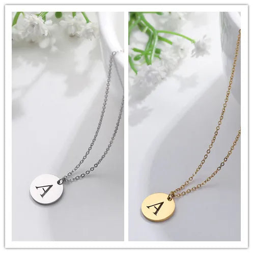 Collier Pendentif Lettre en Or Élégant