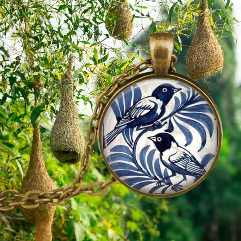 Collier Pendentif en Verre Animal Esprit de la Forêt