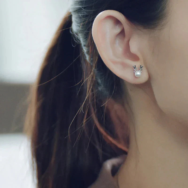 Boucles d'oreilles en perles de renne
