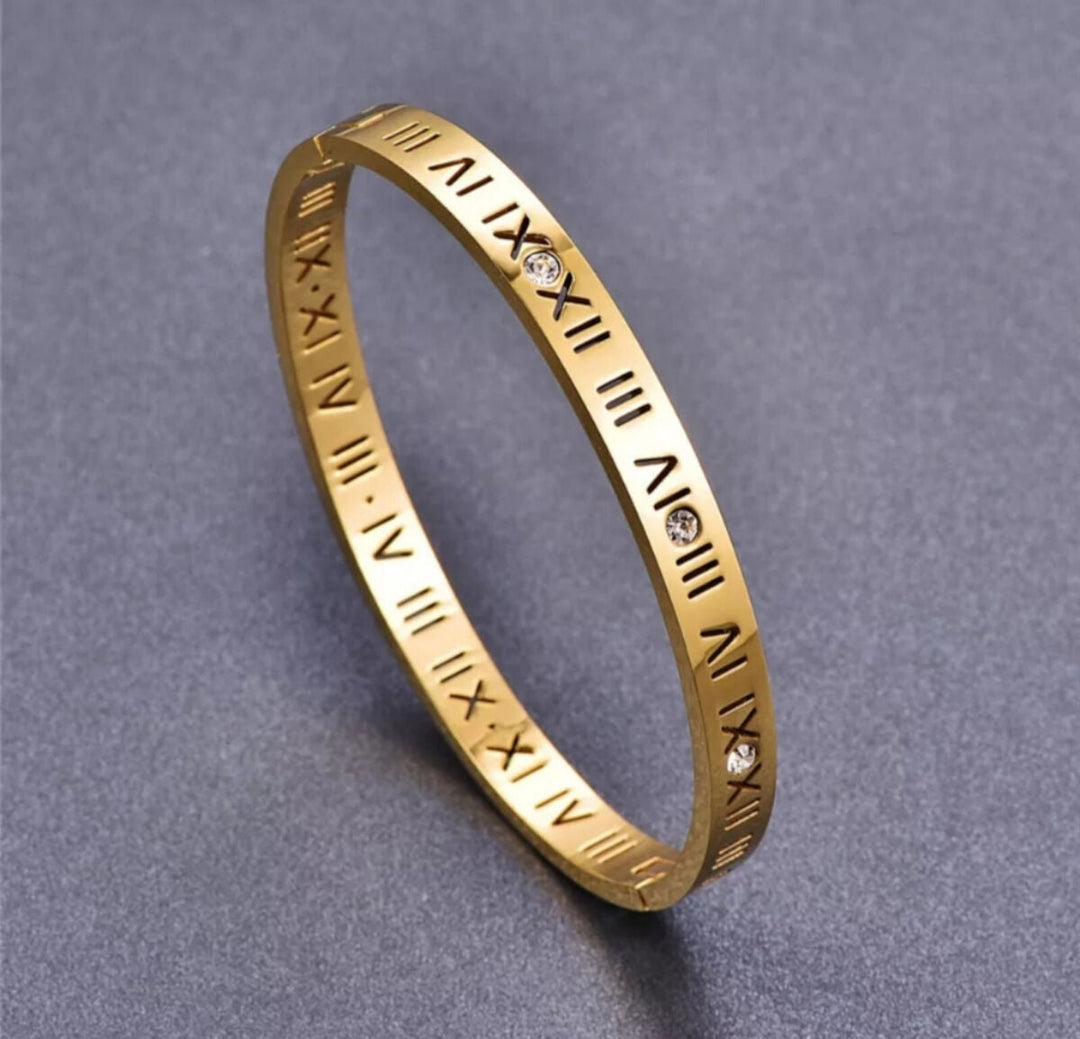 Bracelet en titane avec chiffres romains