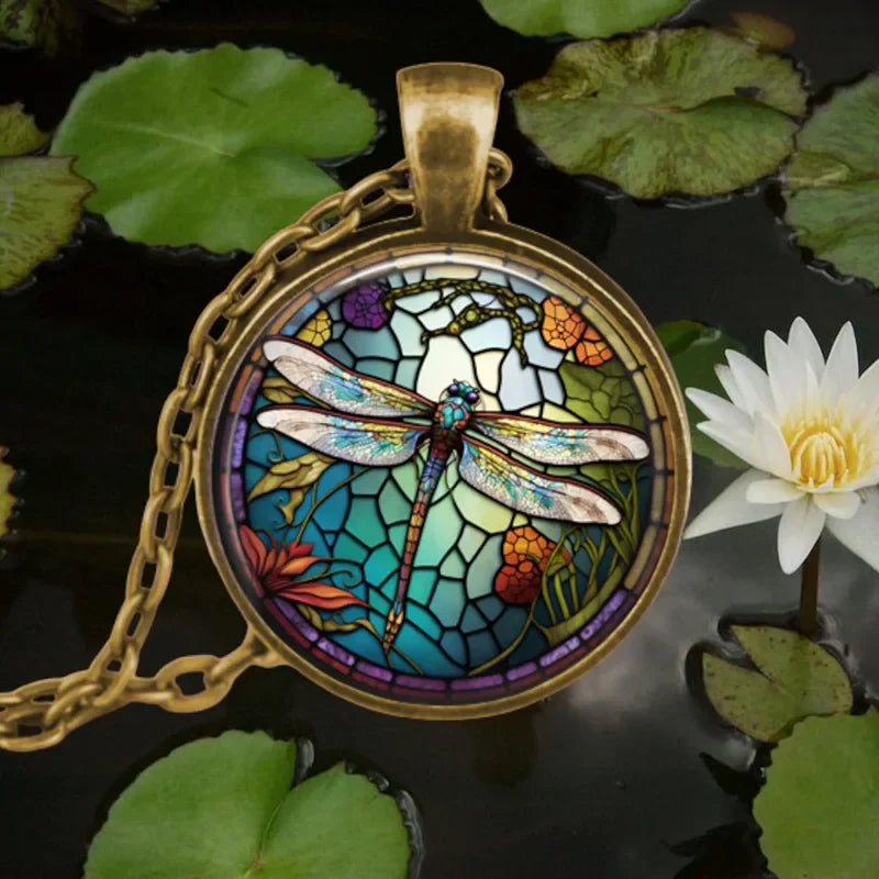 Collier Pendentif en Verre Animal Esprit de la Forêt