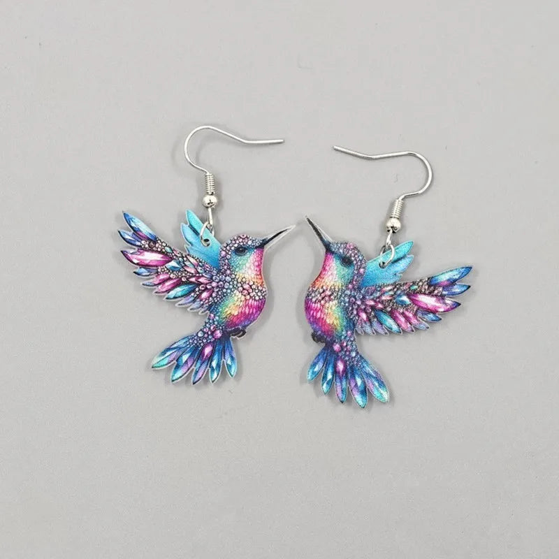 Boucles d'oreilles pendantes Colibri