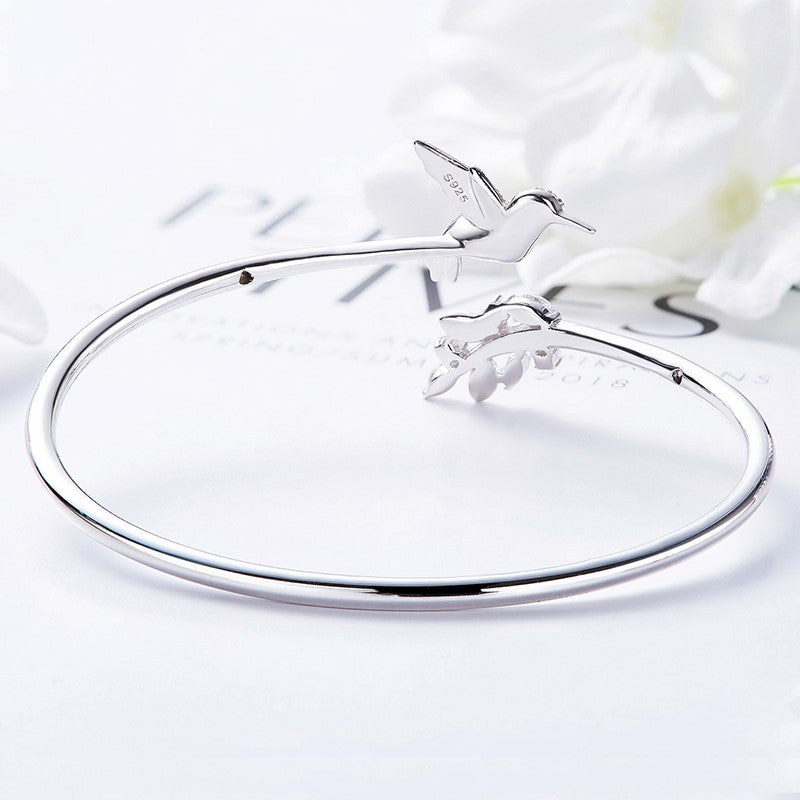 Bague Colibri Ajustable avec Diamant en Strass
