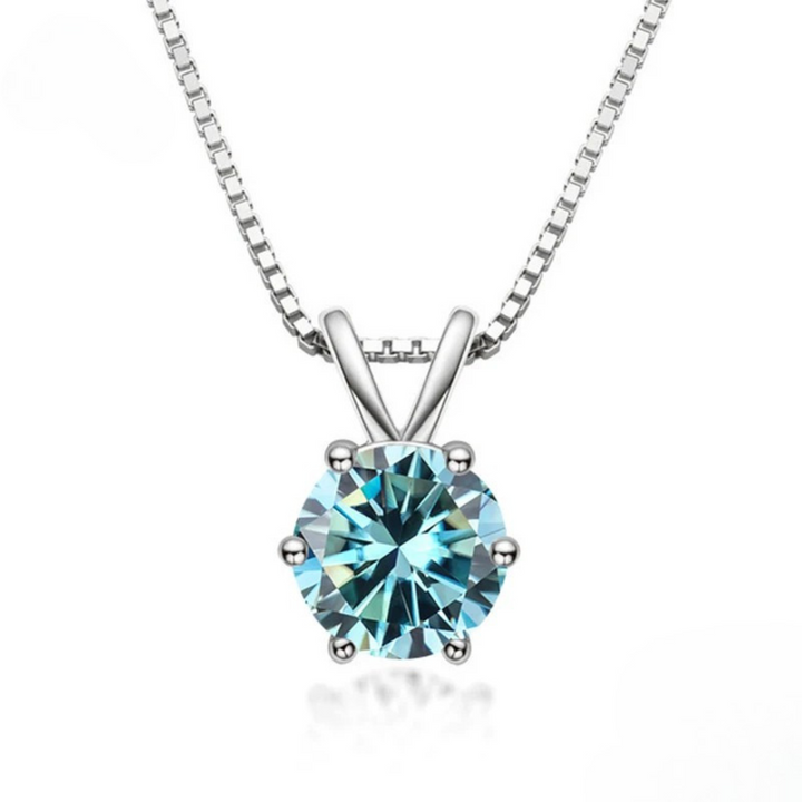 Collier Solitaire Élegant en Moissanite