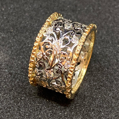 Mika - Bague Efeu en Zirconia Vintage