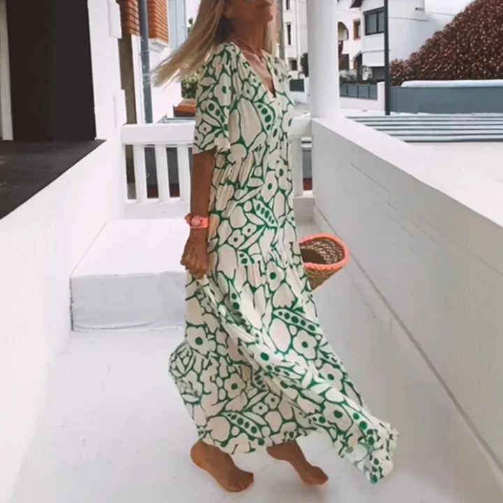 Morgane™ | Long dress in natural colors