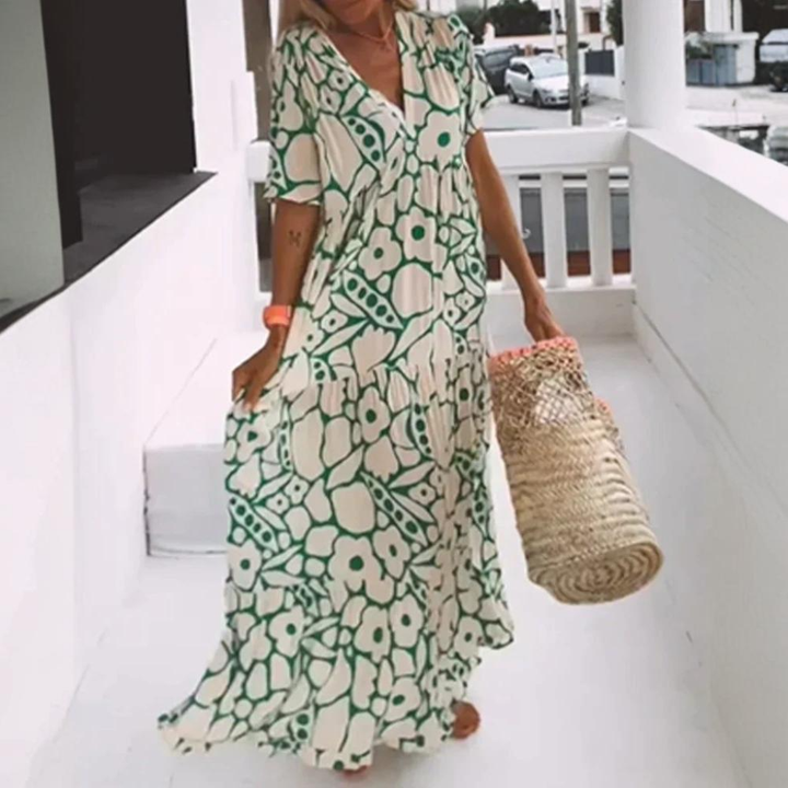 Morgane™ | Long dress in natural colors