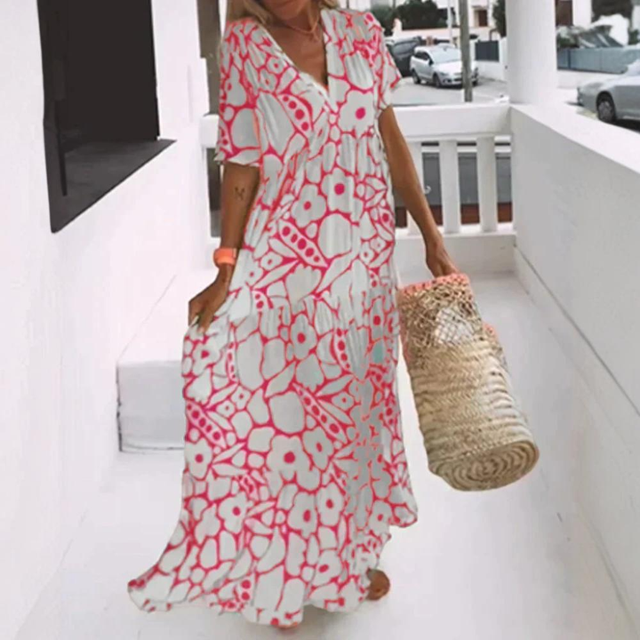 Morgane™ | Long dress in natural colors