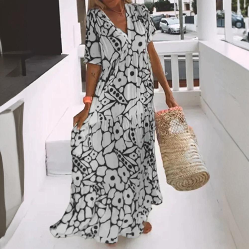 Morgane™ | Long dress in natural colors