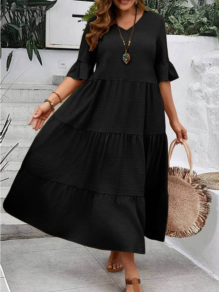 Morgane™| Nena robe col en V Plus Size