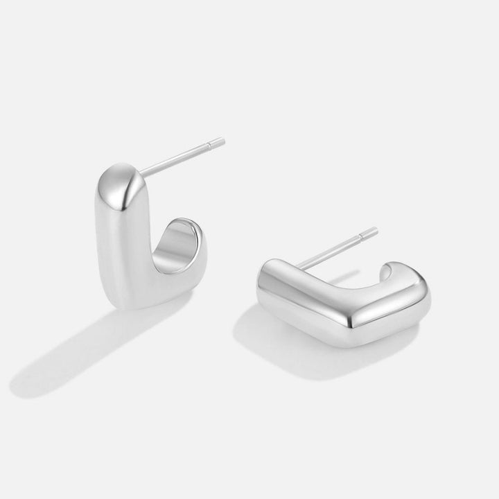Boucles d'oreilles Alice Quadrat Hoop en or