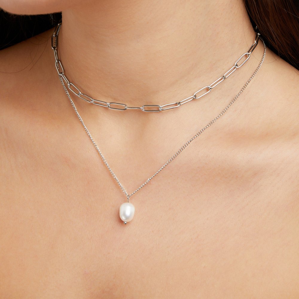 Collier en argent Angela Perlen