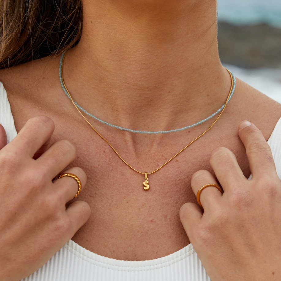 Collier de perles en apatite