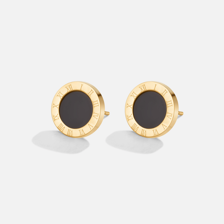 Boucles d'oreilles Azalea Schwarze Knopf Stecker