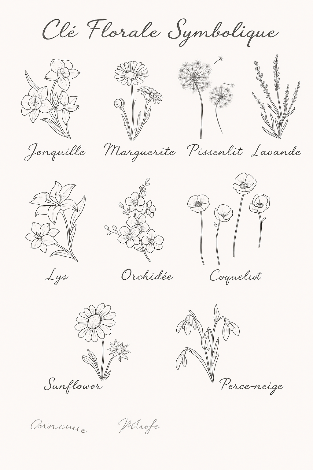 Collier Personnalisé avec Fleurs Significatives et Message en Or