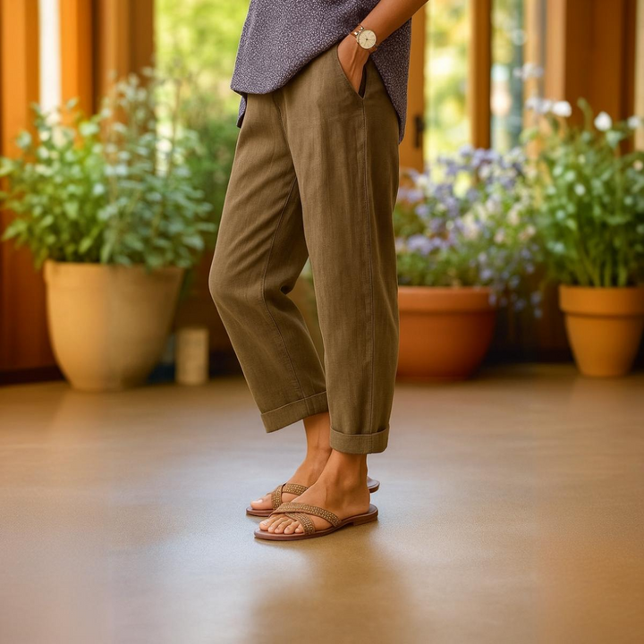 Morgane | Pantalon d'été en lin et coton