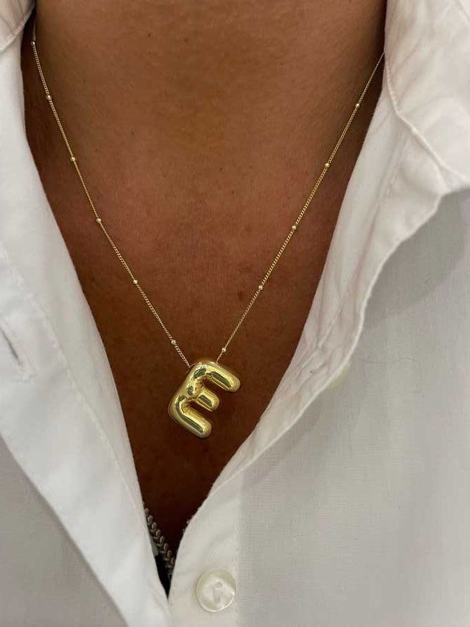 Collier Initial en Lettre Bulle