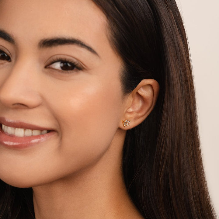 Boucles d'oreilles en forme de cristal