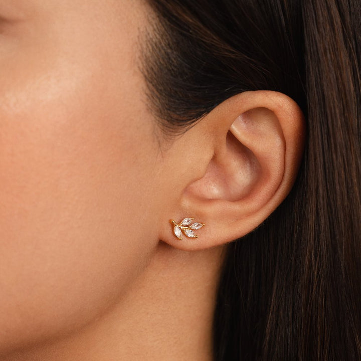 Boucles d'oreilles en forme de cristal