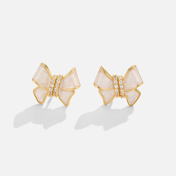 Boucles d'oreilles en forme de nœud cristallin