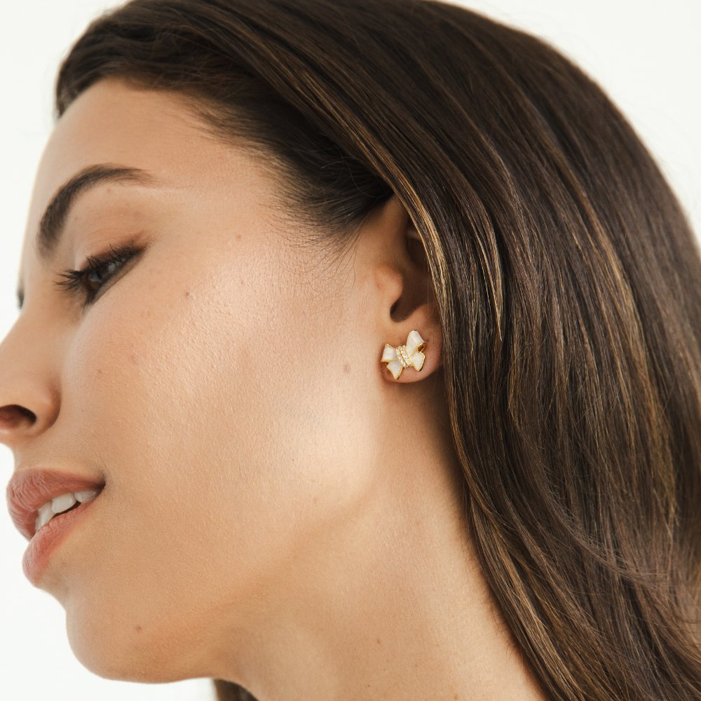 Boucles d'oreilles en forme de nœud cristallin
