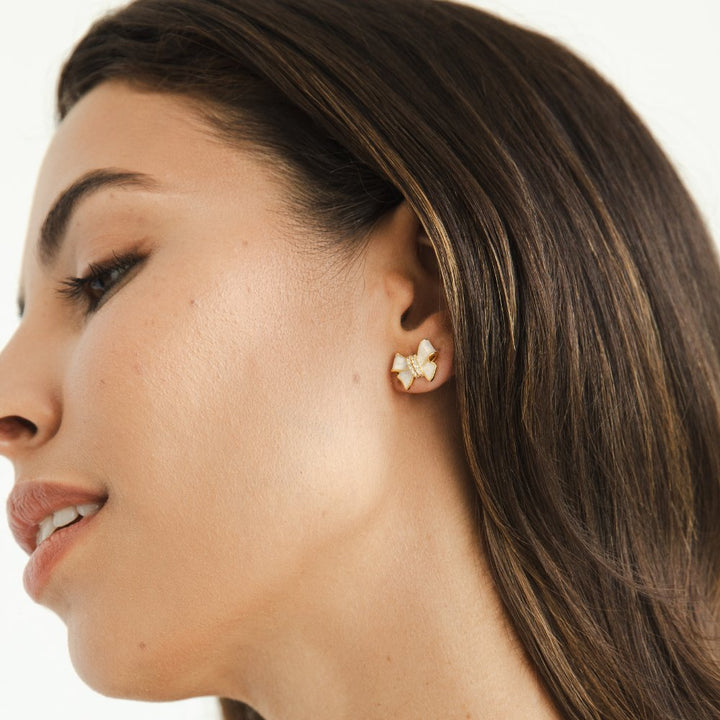 Boucles d'oreilles en forme de nœud cristallin