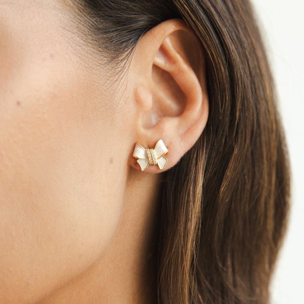 Boucles d'oreilles en forme de nœud cristallin