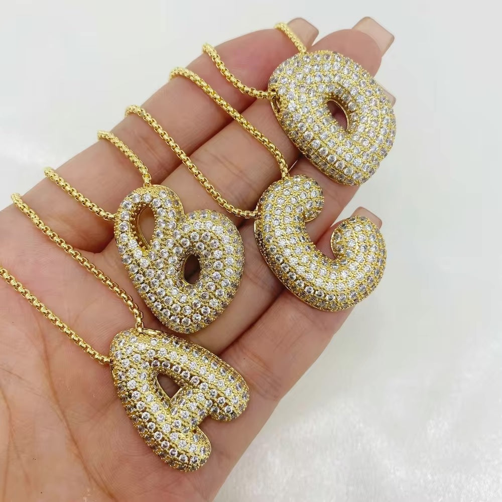 Collier Initiales Hailey Bubble