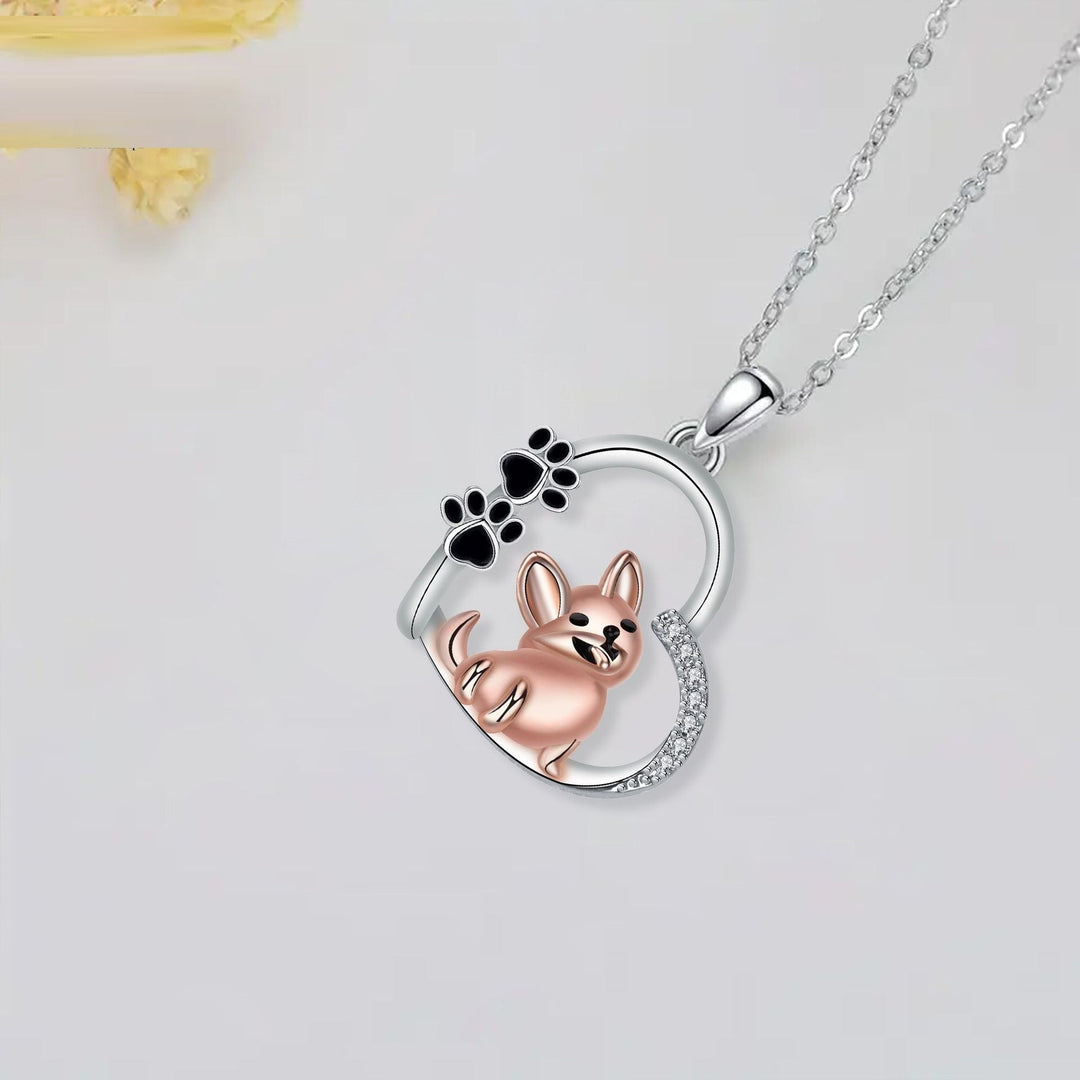 Collier Pendentif en Forme de Cœur pour Chien