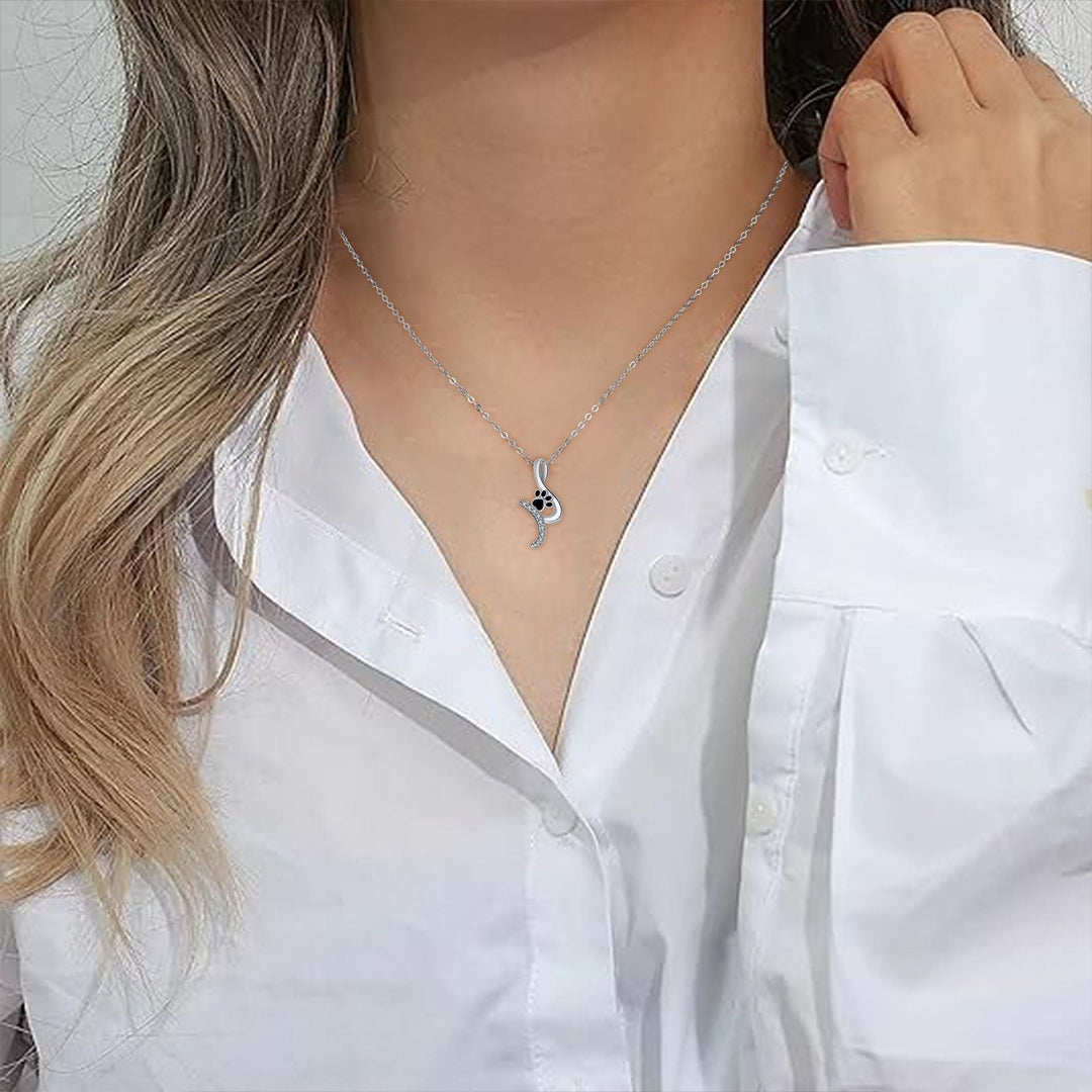 Collier Pendentif Empreinte de Patte Mignonne