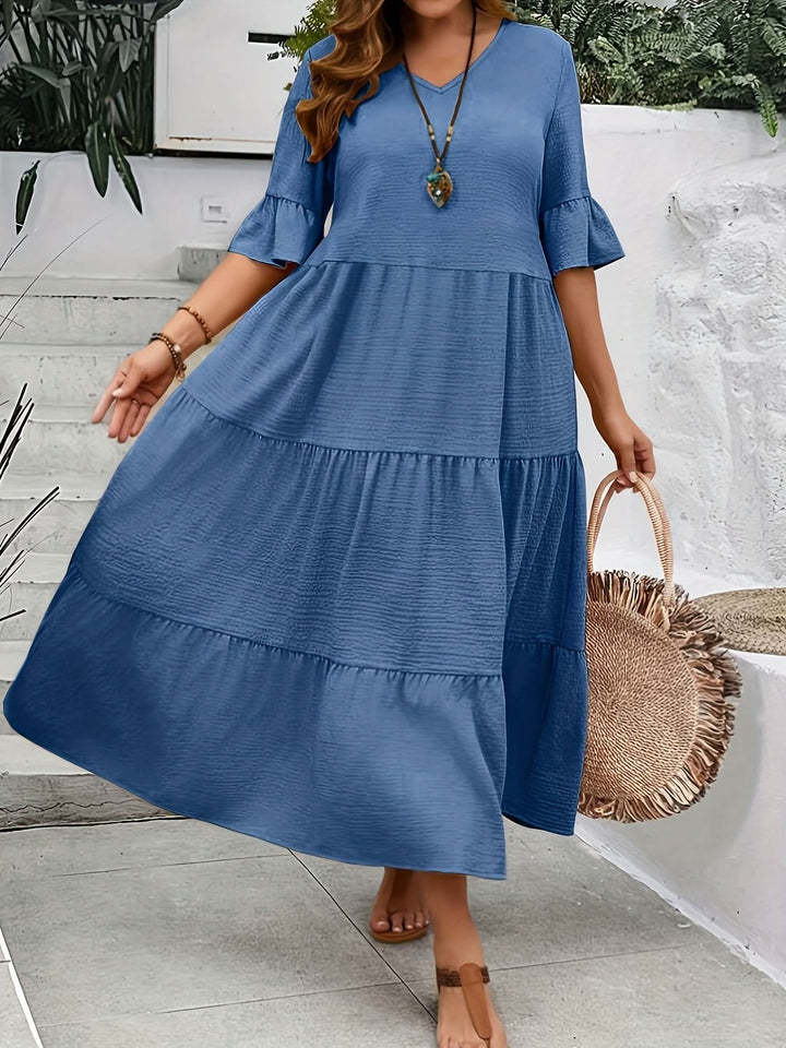 Morgane™| Nena robe col en V Plus Size