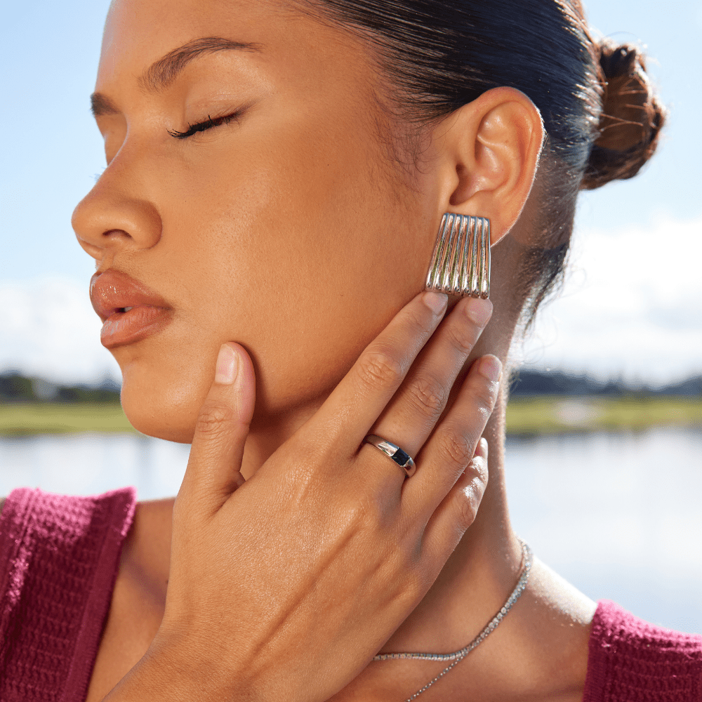 Bague en Argent Ember & Émeraude