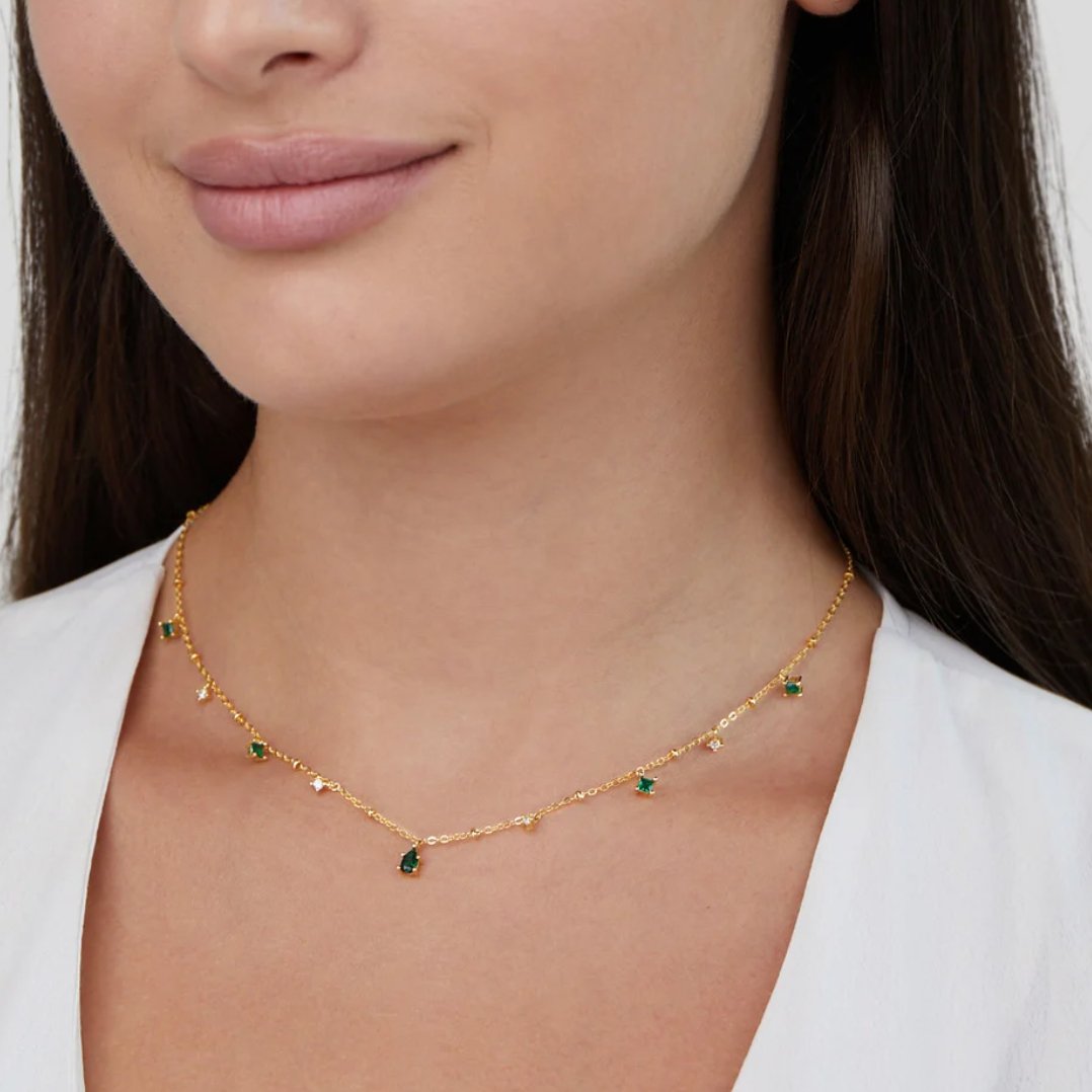 Collier en or Emily Kristall
