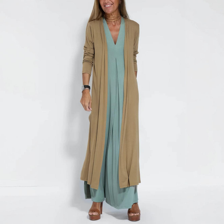 Morgane | Elegant Long Dress with Complimentary Cardigan
