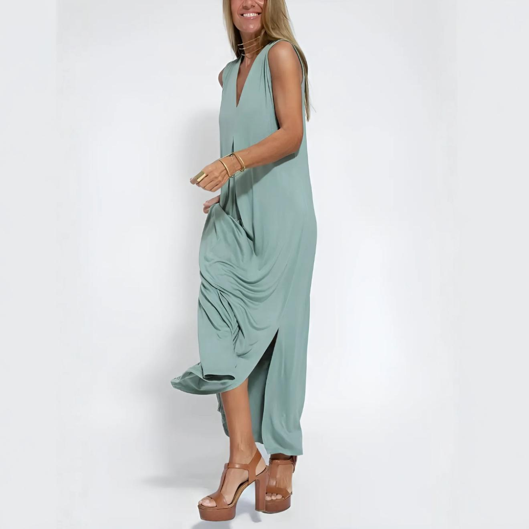 Morgane | Elegant Long Dress with Complimentary Cardigan