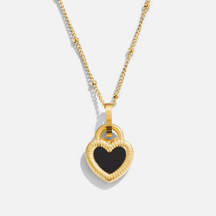 'Falling For You' Collier en forme de cœur réversible