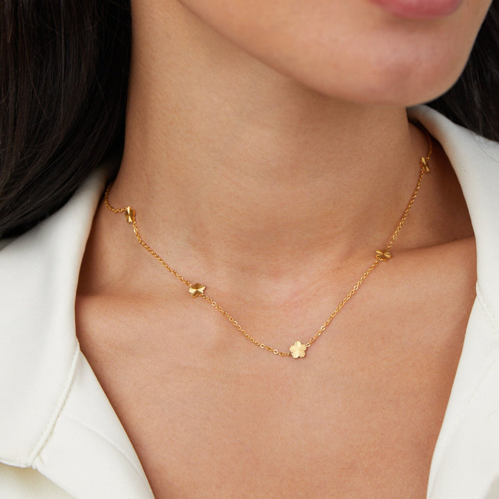 Collier en or Blumen Power