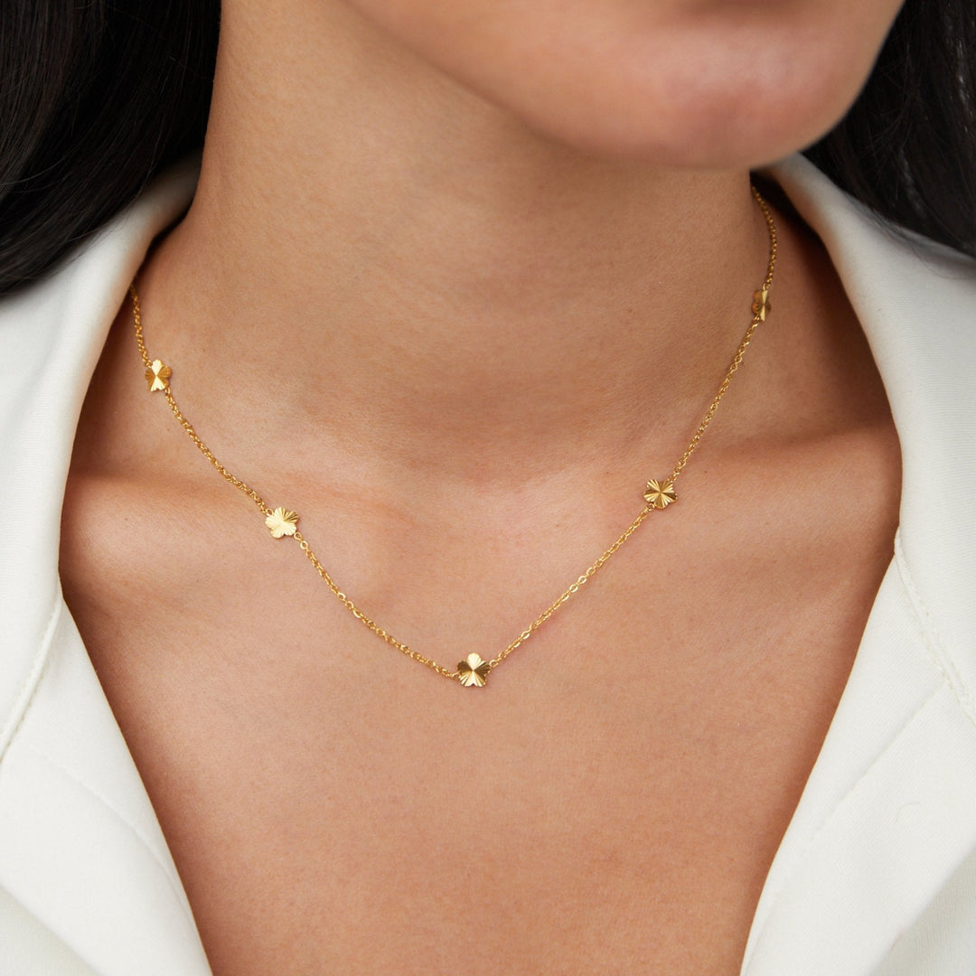 Collier en or Blumen Power