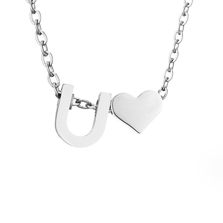 Amour Éternel & Collier en Argent avec Lettre