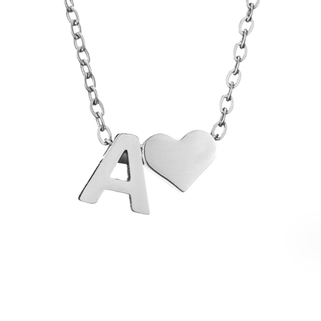 Amour Éternel & Collier en Argent avec Lettre