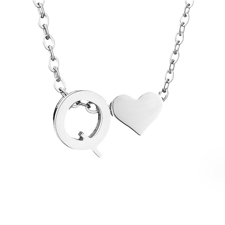 Amour Éternel & Collier en Argent avec Lettre