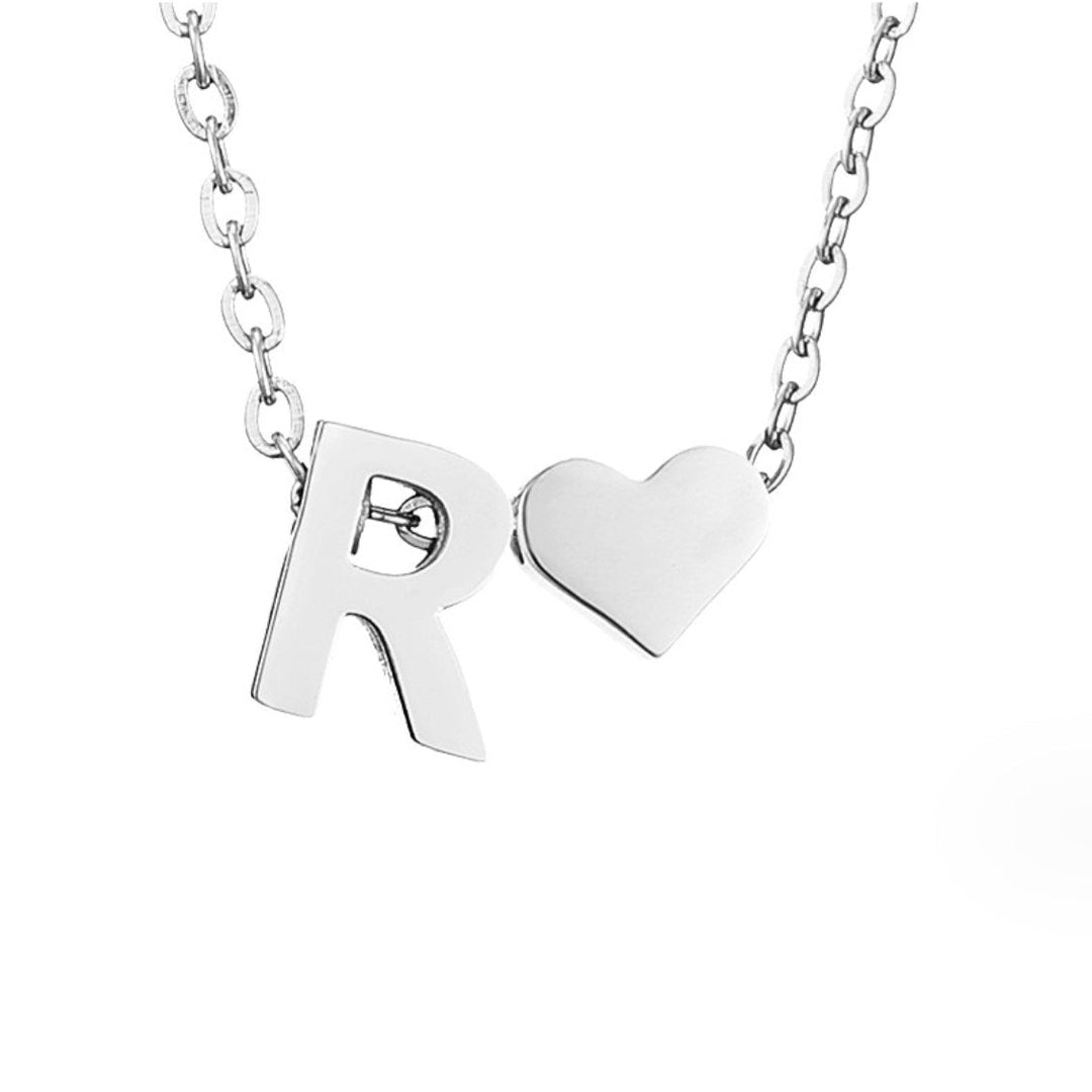 Amour Éternel & Collier en Argent avec Lettre