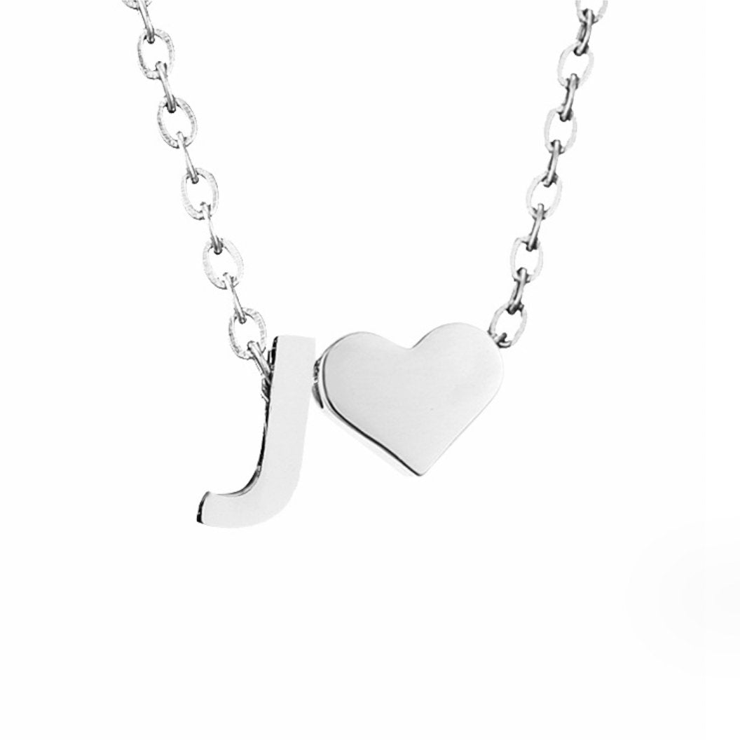 Amour Éternel & Collier en Argent avec Lettre