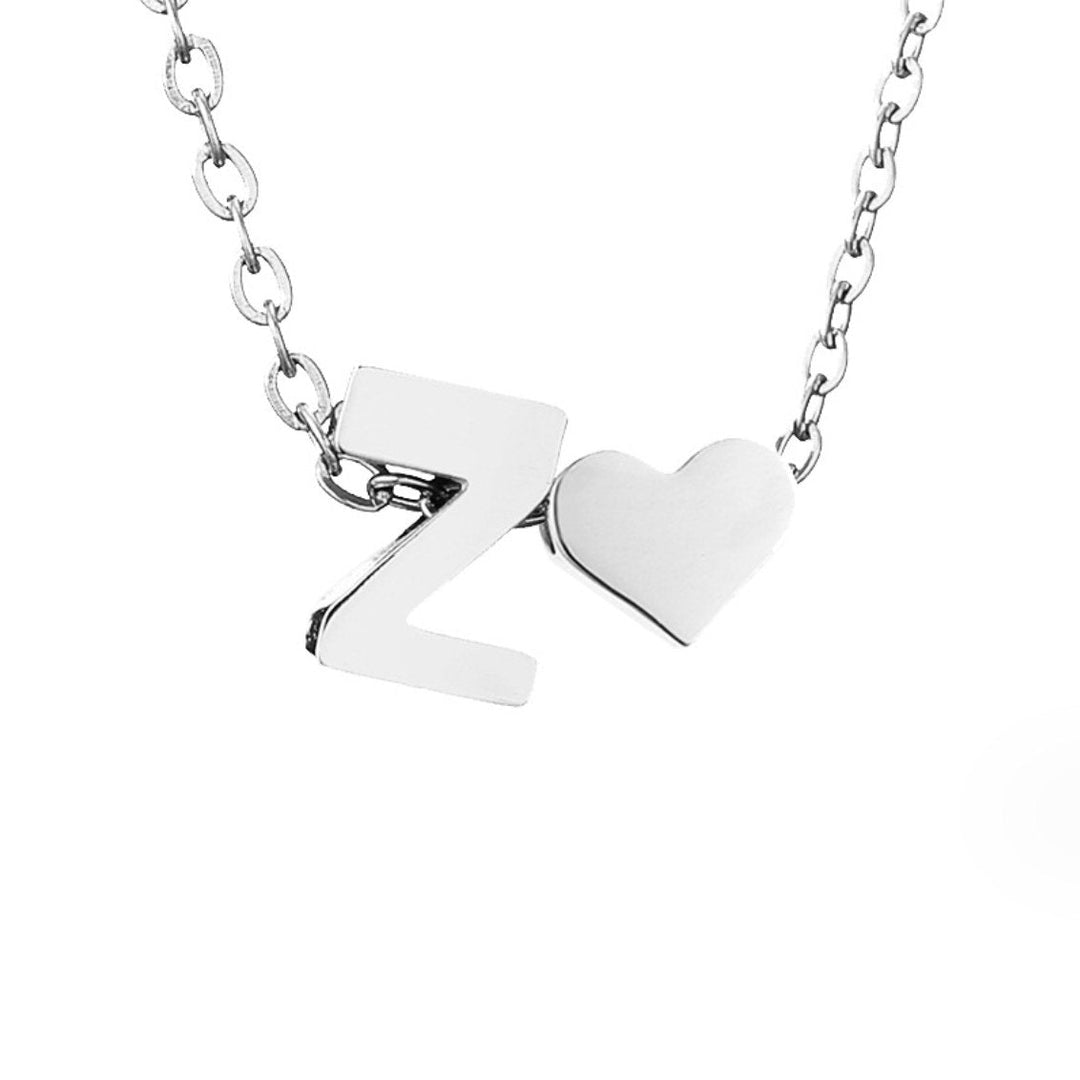 Amour Éternel & Collier en Argent avec Lettre