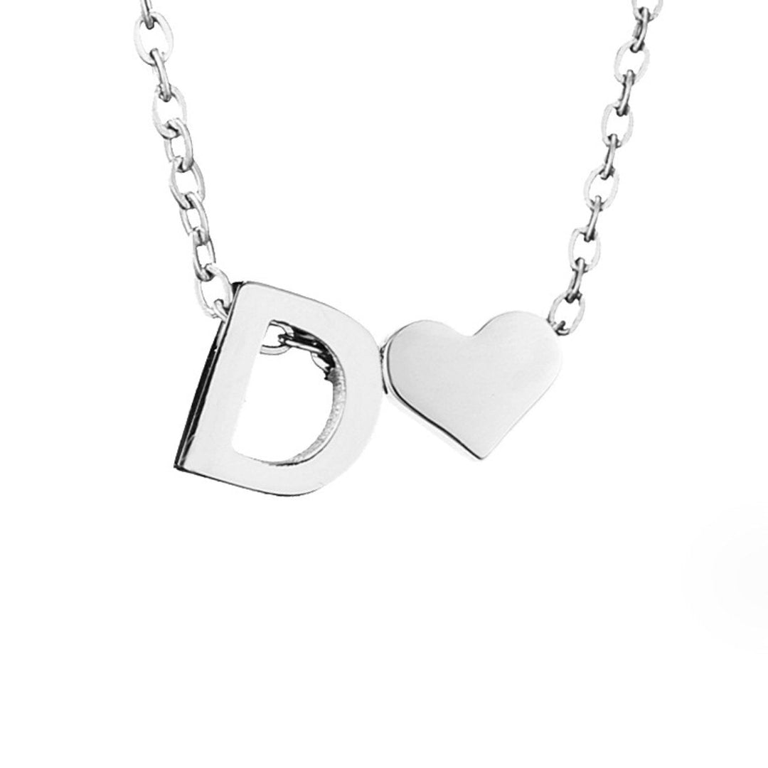 Amour Éternel & Collier en Argent avec Lettre