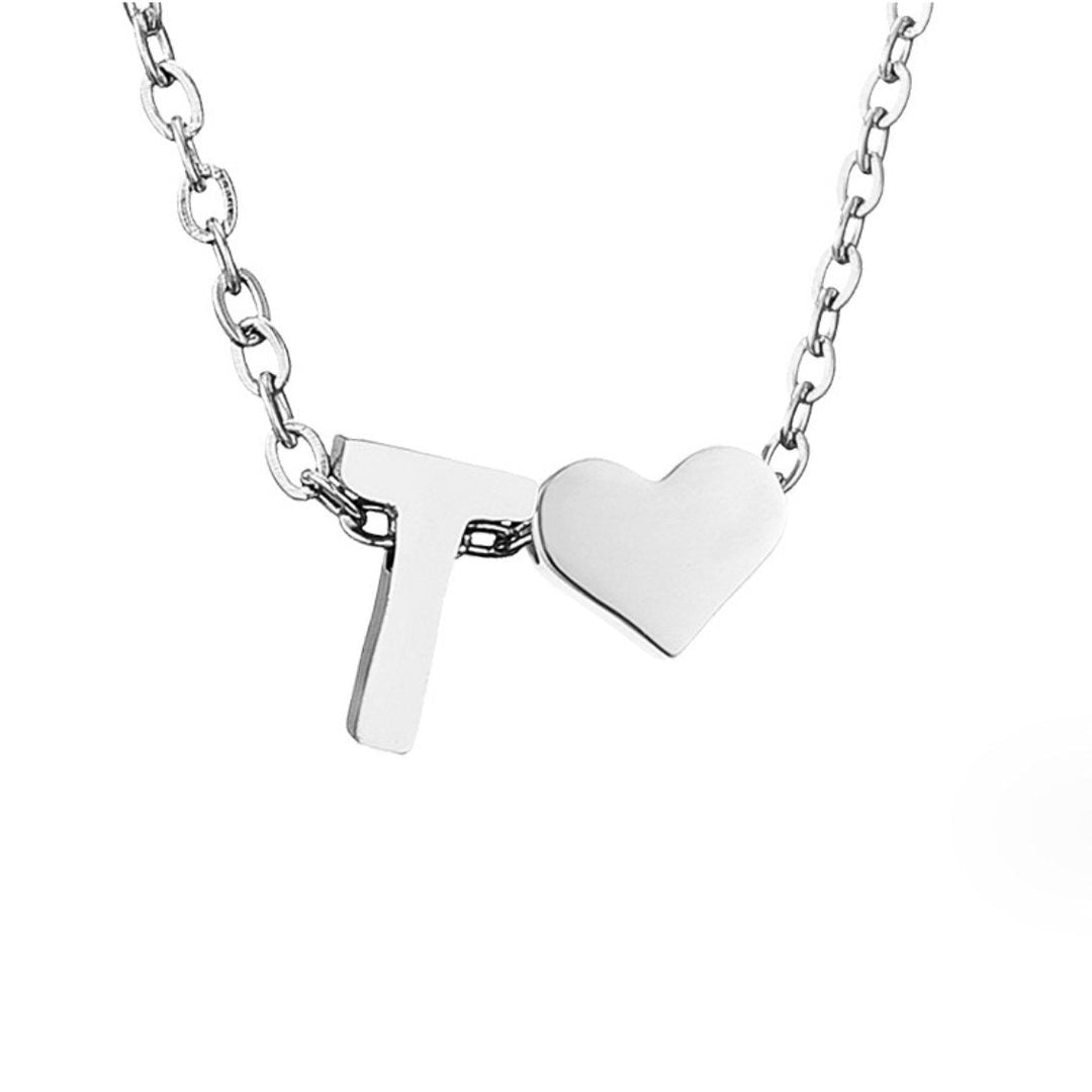 Amour Éternel & Collier en Argent avec Lettre