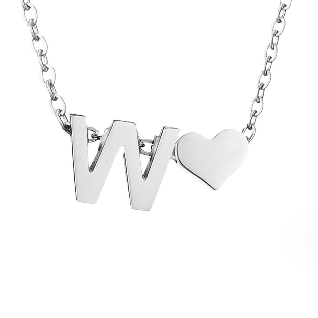 Amour Éternel & Collier en Argent avec Lettre